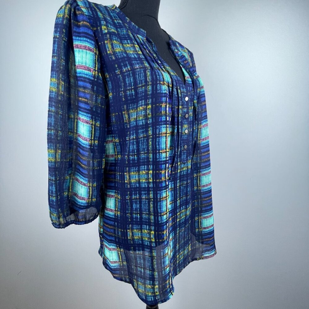 Vera Wang Blue Women's Top Size XL - Picture 4 of 10